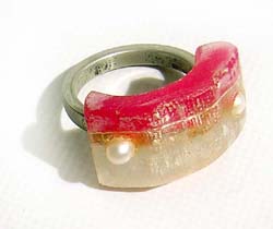 RING - STAHL, ACRYL UND SUESSWASSERPERLE