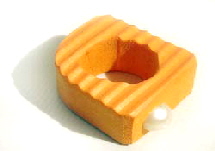 RING FLIP FLOP MIT SUESSWASSERPERLE ORANGE