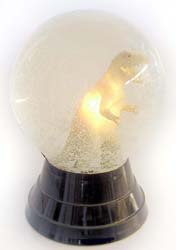SCHNEEKUGEL DINOSAURIER MIT BELEUCHTUNG